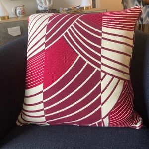 Throw pillow , Art Deco French designer fabric.  Indoor only. 20” Square.